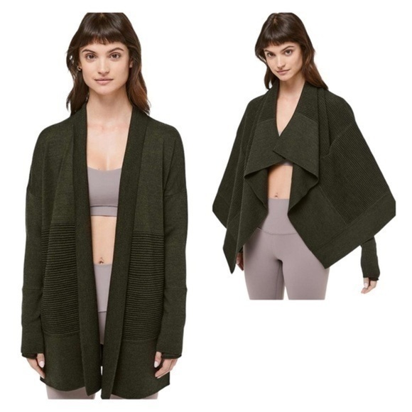Lululemon Sit In Lotus Wrap II Heathered Dark Olive - Picture 1 of 15